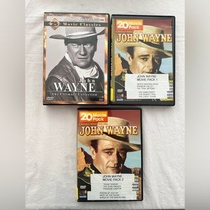 Vintage Set of‎ 3 John Wayne DVDs - Collector💓